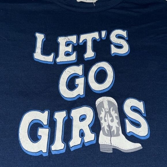 Lets Go Girls Graphic T-Shirt Navy Blue Medium Live To Be Spoiled - Picture 2 of 6